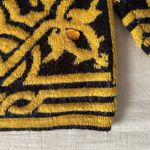 80's/90's Vintage Midnight Blues Womens Embellished Small Sweater Jewel Fuzzy Black Photo 3