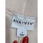 Ava & Viv  Women Beige Knit Cropped Wide Leg Pants Size X Photo 2