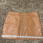 Free People Faux Leather Mini Skirt Tan Size 4 Photo 4