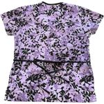 Absolute Uniforms Women's Floral Print Scrub Top Mediums Nurse Purple Size M Photo 8