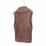 Abercrombie & Fitch Y2K Wool Sweater Vest Brown Shawl Collar Women’s Size Small Photo 3