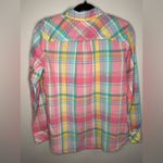 Talbots NEW  100% Cotton Button-Front Shirt – Pastel Easter Plaid – Women’s S Photo 2