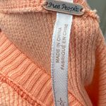 Free People NWT  Desert Orange Waffle Thermal Sweater Knit Long Sleeve Top Large Photo 2