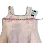 Karl Lagerfeld NWT  Blush Pink Tweed Textured Mini Dress Silver Chain Trim New Photo 4