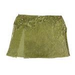 Lovers + Friends Repaired -  Silverlake Mini Skirt‎ in Pear Green Photo 1