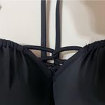 Shade & Shore  Women's 34B Bikini Top Black Push-Up Double Strap New Photo 4