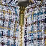 Nanette Lepore ‎ Sheath Dress Size 16 Ice Denim Multi Tweed Back Zip Short Sleeve Photo 4