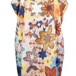 Acne Studios Delina Retro Floral Print Satin Shift Dress Multicolor EU 34 Photo 0