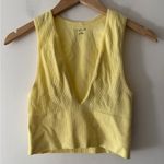 Urban Outfitters  Out From Under Yellow Hailey Seamless Plunge Ribbed Bra Photo 1