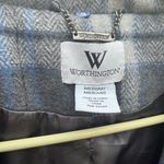Worthington 🔥 Womens Plaid Peacoat Size Medium Photo 5
