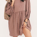 Free People Beach Tan Babydoll Dress Size Large Photo 0