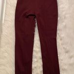 Fuzzi Slim Leg Dress Pants Burgundy Ankle Length Red Photo 7