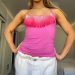 The Vintage Shop morgan de toi vintage 90s y2k pink fuchsia fringe camisole tank top Photo 0