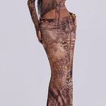 Jaded London  Dahna Macrame Mesh Maxi Dress M Photo 1