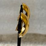 Christian Dior  Signed Gold Demi Dome Clip on Earrings Photo 1