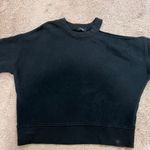 Rails  Classic‎ Black Cropped Sweatshirt Casual Loungewear Crew Neck Cotton Blend Photo 0
