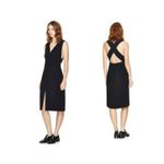 Aritzia Babaton Women's Dress Alex Jumper Criss Cross Back Lined Blue Size 2 Photo 3