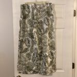 Tahari  100%linen Leaf Print Wide-Leg Pants size L brand new inseam 24” waist 32” Photo 3