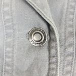 Ideology Gray Denim Short Jean Jacket Womens Size Small Military Moto Biker Photo 3