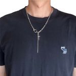 Cross Pendant Necklace for Men Women Streetwear Hip Hop Punk Unisex Necklace Silver Photo 7