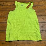 Nike Dri Fit Women's Neon Yellow Athletic Tank Top Racerback Workout Size S Photo 0