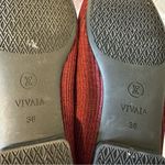 Vivaia Margot 2.0 Square Toe V Cut Flats Knit Womens 36 Red Size 5 Photo 6