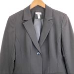 Charter Club  Petite black cropped one button pocket blazer stretch 8P Photo 3