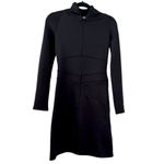 Athleta Black Cassidy Dress Long Sleeve Scuba Zip Mock Neck Women's XXS Photo 1
