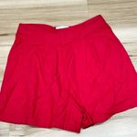 Urban Outfitters  Red High Waisted Pleated Linen Shorts Women’s 2 Photo 2