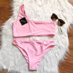 Zaful One Shoulder Pink Bikini Photo 0