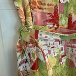 Talbots Sleeveless Dress Sz 8 Novelty Print Italy Italian Villa Floral Dancers Photo 3