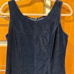 Laura Ashley Vintage Blue Velvet Cotton Dress Long 6 Photo 2