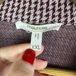 Maurice's Houndstooth Open Front Blazer Size XXL Knit Jacket Fall Layering Office Photo 5