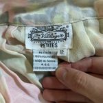 The Villager Petite Floral Pleated Midi Skirt Size 12 Vintage Pink Photo 6