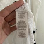 Free People  White Black Floral Flowy Boho Bohemian Blouse Small Photo 2