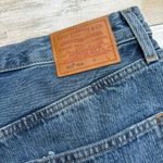 Levi’s Premium 501 90s Jean Shorts 30 (32”) Med Wash Distressed Grunge Western Blue Photo 5