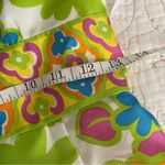 Milly  Halter Dress Ditsy Floral Size 2 EUC White Bright Colors Summer Gold Chain Photo 4