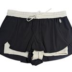 Free People  Movement Day Dream 2-In-1 Shorts Black White Activewear Womens Large Photo 1