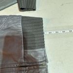 Barney’s Gray Leather‎ hooded convertible jacket moto Helena Christensen small Gray Photo 14