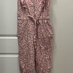 Rebecca Taylor La Vie Pink Wave Paisley Jumpsuit Size Large $295 Photo 1