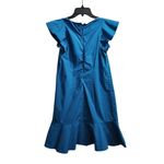 J.Crew Mercantile Blue Cotton Flutter Sleeve V Photo 1