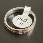 I love you pink crystal titanium ring size 9 Photo 1