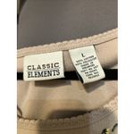 Classic Elements Beige Tank Top and Shorts Set, Women's Large, Floral Trim Photo 2