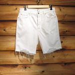 GRLFRND  SAMPLE Marjan Distressed Bermuda Denim Jean Shorts Photo 2
