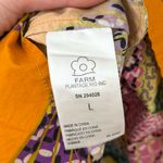 Farm Rio Farm‎ Rio Large Macaw Print Poplin Belted Mini Dress Orange Mutli Boho Colorful Photo 8