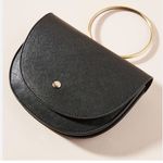 Anthropologie  Veronica Ring Convertible Clutch Purse Wallet Black Gold Photo 0
