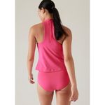 Athleta MALDIVES SPORT ZIP TANKINI Top Tulip Pink 34 B-C Photo 3