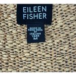 Eileen Fisher  Orange Linen Blend V-Neck Loose Knit Sweater Sz‎ M Photo 2