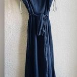 Vera Wang  WHITE label midnight blue maxi gown formal bridesmaid dress size 12 Photo 0