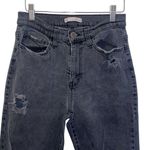 SO  Womens High Rise Distressed Crop Skinny Mom Jeans‎ Black Size 27 Photo 1